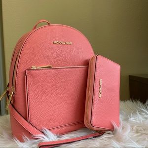New Michael Kors medium adina backpack & wallet set